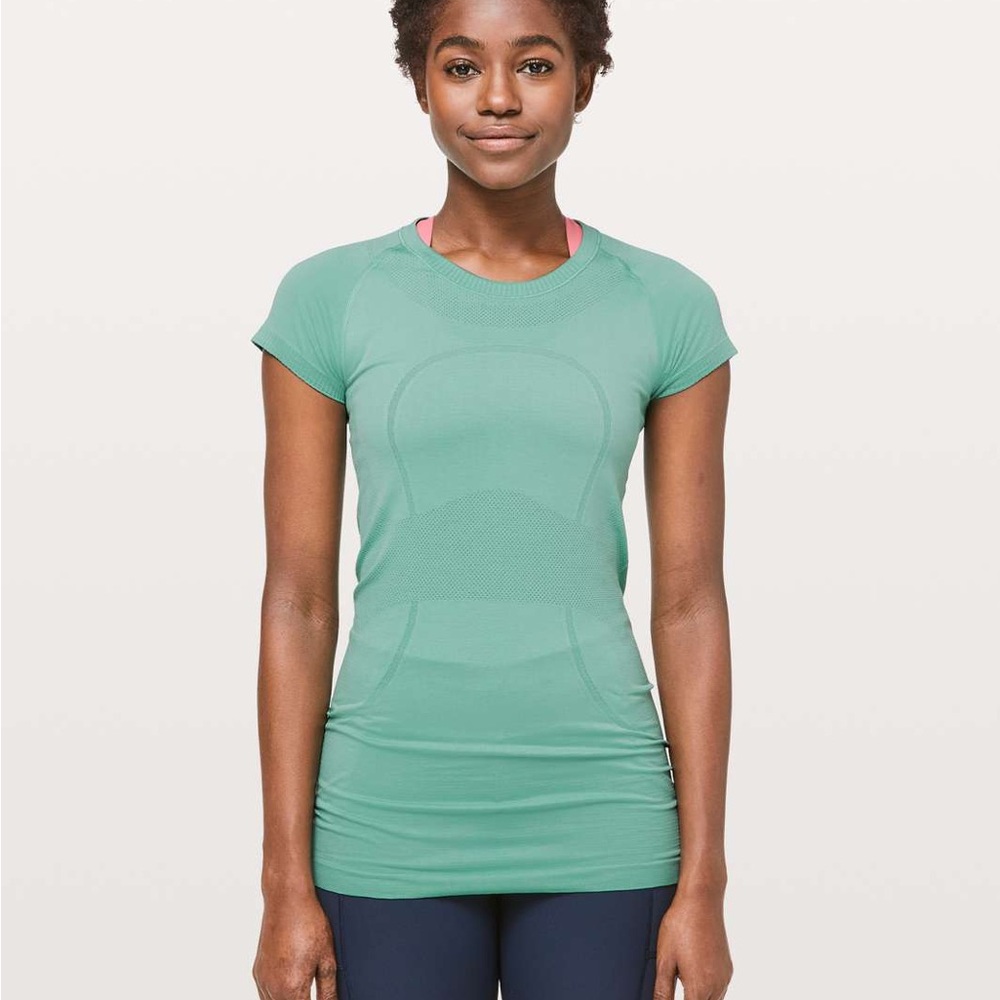 Lululemon Run Swiftly Tech Short Sleeve Tank Aqua Mint  Size 10